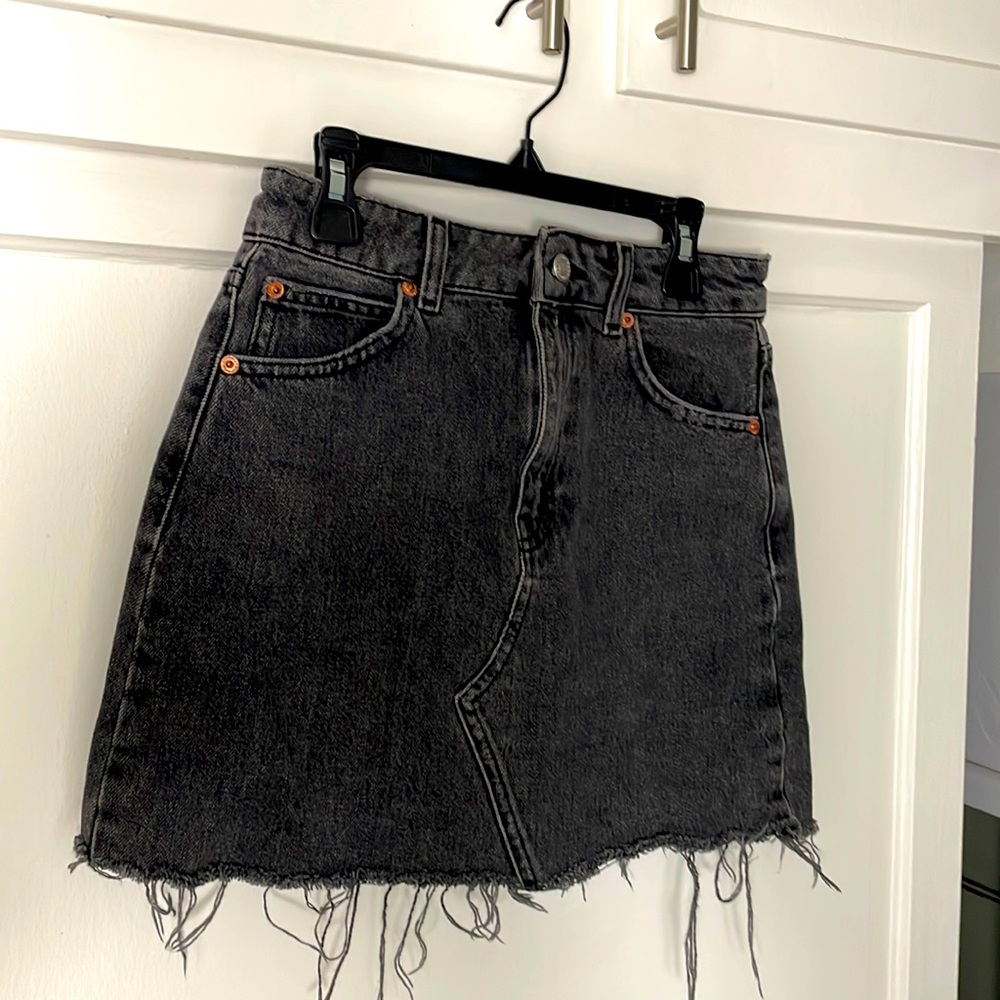 Black Denim Skirt
